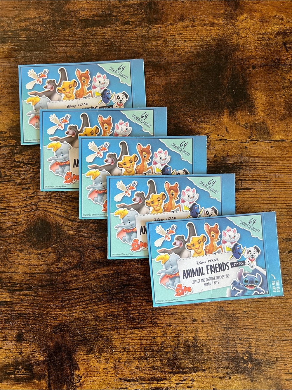 5 Unopened Disney Pixar Animal Friends Stickers